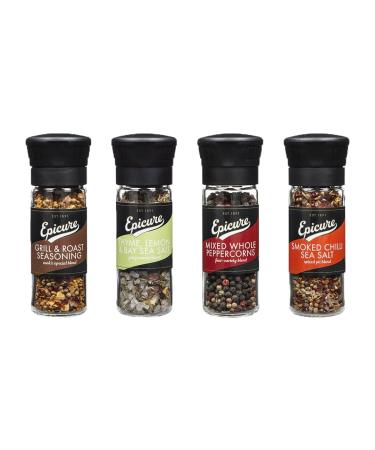 Epicure 4 Freshly Ground Seasoning Grinders Mix Pack