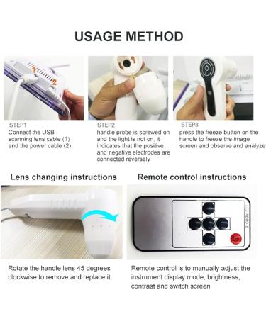 7 Inch Skin Diagnosis Hair Analyzer Scalp Hair Follicles Detector with Dual Probes 200x 50x High-Definition Lens with 2 Million Pixels for Imaging for Beauty Salon Hair Salon - Buy Online on GoSupps.com