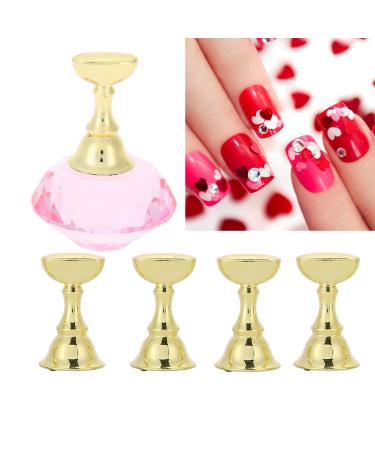 Nail Tip Exercise Stand - Pink Crystal Base Nail Holder for False Tips | Nail Art Display & Manicure Stand - Buy Online on GoSupps.com