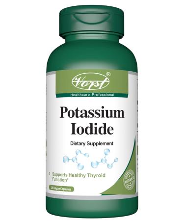 VORST Potassium Iodide 800mcg 120 Vegan Capsules | Thyroid Support Supplement for Women & Men* | Iodine