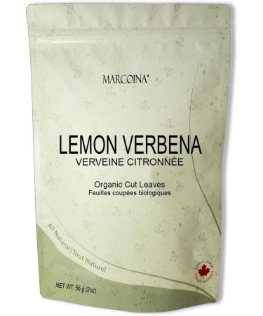 Organic Lemon Verbena Leaves Herbal Loose Tea by Marcoina - Cut Leaves 56g in Resealable bag Caffeine-Free Tea from Egypt - Perfect for Hot Brews Cooking and Spices - Known as Aloysia Citrodora Lemon Beebrush Verveine. - 2oz. Lemon Verbena Organic Cut Lea - Buy Online on GoSupps.com