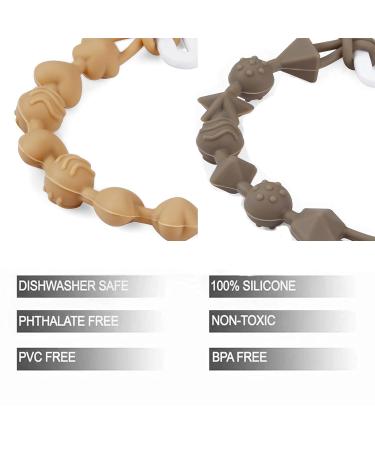 Pandaear 5 Pack Baby Pacifier Chain - Silicone Universal Holder for Boys & Girls - Continuous Design Toy Pacifier Band - Buy Online on GoSupps.com