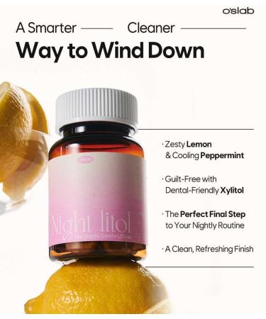 O'slab Nightlitol 2mg Melatonin & L-Theanine 200mg | GABA, Ecklonia Cava Extract Sleep Support Supplement | Natural Flavor Mint Chewables, Non-Pill | Women Wellness | 30 Mints - Buy Online on GoSupps.com