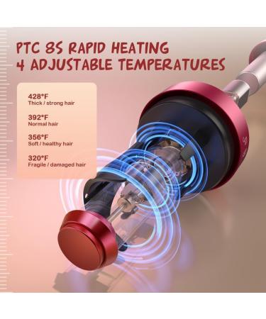 Automatic Curling Iron - Auto Hair Curler with 1" Ceramic Ionic Barrel 4 Heat Settings Fast Heating & Safety Features for Perfect Curls - Buy Online on GoSupps.com