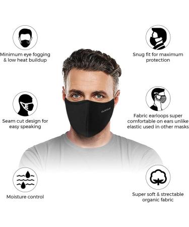 Buy Lavish Care Cloth Face Masks - Washable & Reusable 5-Layer Cotton Masks - Pack of 3 Colors - International Shipping Available - Buy Online on GoSupps.com