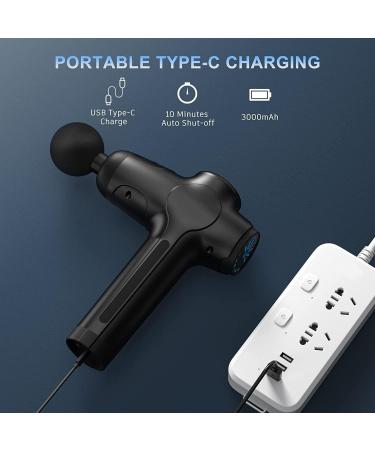 Cotsoco Massage Gun - Deep Tissue Percussion Muscle Massager for Athletes | Super Quiet & Portable Electric Device with 12 Heads - Black - Buy Online on GoSupps.com