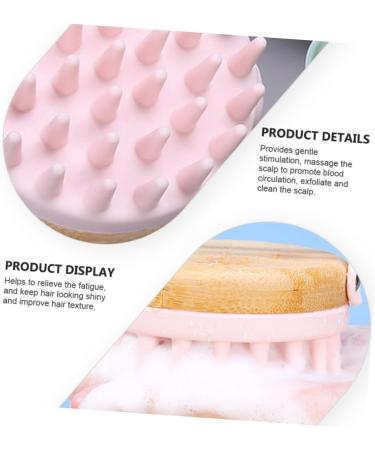 SESESFOUFU Shampoo Brush & Scalp Massager - Pink Scrubber for Hair Care & Peeling - 8.4x8x7.4cm | International Shipping Available - Buy Online on GoSupps.com