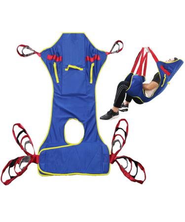 Toileting Sling Patient Lifter Lift Equipment Full Body Patient Lift Toileting Sling Lifter Heavy Duty Transfer Belt Rehabilitation Aid Gait Training Device for Disabled Elderly L