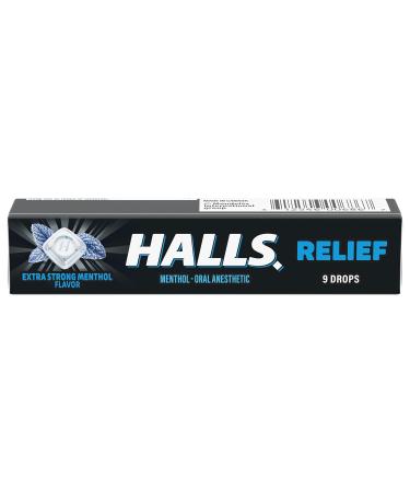 Halls Cough and Throat Relief Extra Strong Menthol Cough Drops 20 Sticks of 9 (180 Total Drops) - Buy Online on GoSupps.com