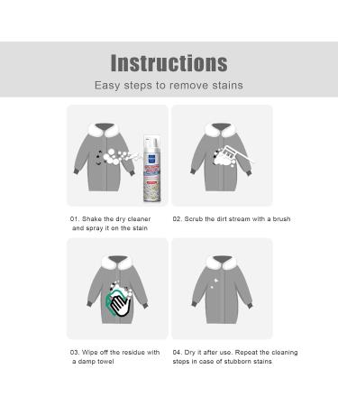 Dry Stain Remover for Clothes Dry Care Stain Remover for Clothing Oil Stains | Oil Stains Eliminator & Eraser Cleaning Fluid Agent Spray for Clothing Makeup Food Drink Stains 200ml - Buy Online on GoSupps.com