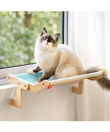 Cat Window Perch Cat Window Hammock Seat for Indoor Cats Sturdy Adjustable Durable Steady Cat Bed Providing All-Around Sunbath Space Saving Washable Holds Up to 40 lbs Blue-rectangle