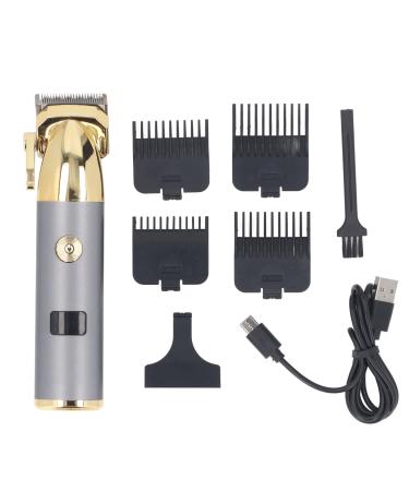 Ymiko Portable Professional Alloy USB Rechargeable Electric Hair Trimmer for Men Home Outdoor