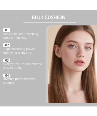  WRANBAO Luminous Cushion Foundation - Mushroom Head Cushioned CC Cream Long-Lasting Brightening BB Cream Makeup for All Skin Types Full Coverage Foundation (4pcs-Natural Color) - Buy Online on GoSupps.com