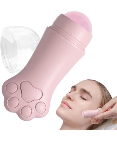 Jade Face Roller Puffiness Reducing Roller Facial Roller Skincare Roller Cat Claw Facial Skin Massager Roller Jade Stone Skin Care Tool Relaxing Jade Roller for Skin Pink - Buy Online on GoSupps.com