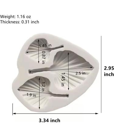 2pcs Qoadwem Clay Mold - Small Palm Leaf Silicone Fondant Chocolate Molds for Crafts & Treats - Buy Online on GoSupps.com