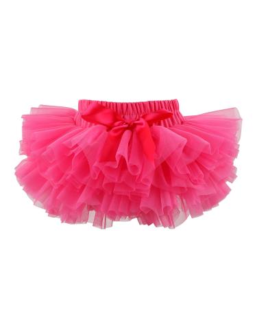 HOOLCHEAN Infant Toddler Baby Girls Super Soft Fluffy Tutu Skirt with Diaper Cover Bloomer 1-2 Years Rosy - Buy Online on GoSupps.com
