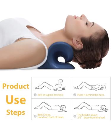 Anzorhal Neck & Shoulder Massage Cushion | Cervical Traction Device for Pain Relief | Dark Blue | Effective Neck Pain Headache & Shoulder Pain Relief - Buy Online on GoSupps.com
