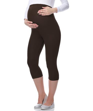 Be Mammy Women's Maternity 3/4 Leggings 03 4XL Brown