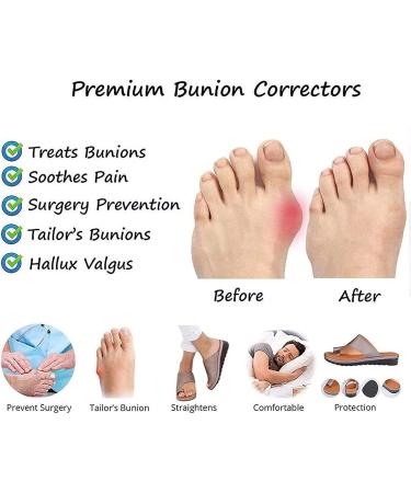 Vintage PU Comfort Men's Sandals | Toe Bunion Flat Slippers | Orthopedic Beach Flip Flops | Green, Size 9.5 - Buy Online on GoSupps.com