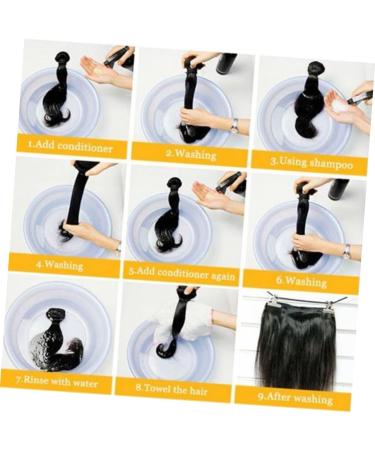 MAGICLULU Human Hair Extensions Tape Invisible Tape Extensions Tape Hair Extensions Human Hair Gothic+mirror Hair Claw Clips for Women Straight Glue Tape Women's Pipeline Hair Ring - Buy Online on GoSupps.com