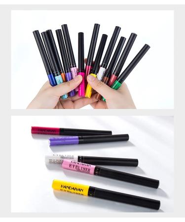 12 Colors Matte Liquid Eyeliner Set | Waterproof Neon Rainbow Eye Liners | Smudge-Proof Halloween Makeup Gift for Women - Buy Online on GoSupps.com