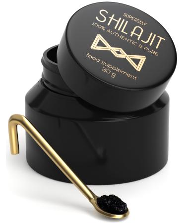 Shilajit Resin 30g - Pure Raw & Authentic - Gold Grade High Potency Shilajit - Natural Energy Boost for Men & Women - Rich in Fulvic Acid 65% - 60 Servings 30 g (Pack of 1)