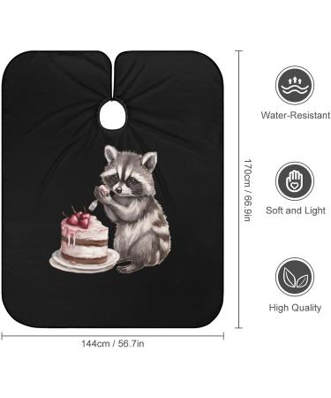 Raccoon and Cake Adult Barber Cape | Professional Hairdresser Cutting Apron for Men & Women Shop Now - Buy Online on GoSupps.com