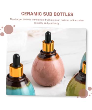 Angoily Ceramic Essential Oil Pot Essential Oil Holders Essential Oil for Hair Essential Oil Bottle Dropper Vials Liquid Containers Ceramics Pink Dropper Bottle Empty Bottle - Buy Online on GoSupps.com
