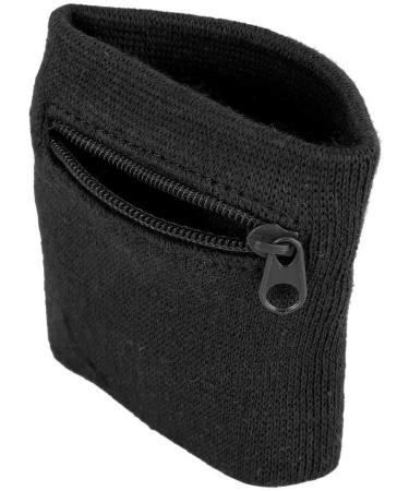 Buy Sports Bracelet Zipper Workout Wallet - Gym Wrist Bag for Cycling & Running | Waterproof Black | Coin & Keys Storage - Buy Online on GoSupps.com