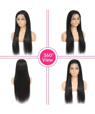 Dyale 18 Human Hair Lace Front Wig for Black Women - Pre Plucked with Baby Hair, 150% Density, Natural Black (18 inch) - Buy Online on GoSupps.com