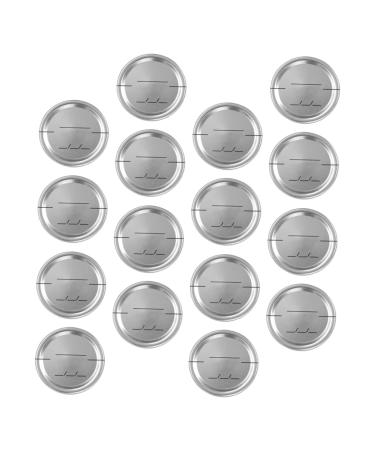 Sosoport 30pcs Mason Jar Lids Electric Wok Wide Mouth Jar Lids Tin Discs for Mason Jar Screw Caps Reusable Storage Covers Reusable Canning Lids Strainer Lid Jam Sugar Bowl Ordinary Tinplate Silver 8.6X8.6X0.2CM