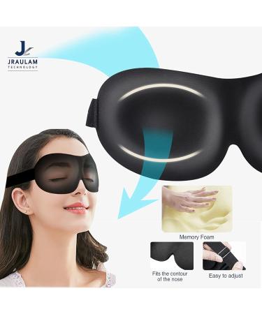 JrauLam Eye Mask for Sleeping - Soft and Comfortable Night Blindfold in Gray - Buy Online on GoSupps.com