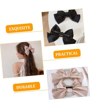 FOMIYES 4 Pairs Bow Hairpin Baby Hair Clips Hair Pin Bowknot Hair Bows Bow Hair Clip Ribbon Bowknot Accessories Hair Jewels for Women Girls Hairpin Woman Fabric Big Hairpin Wedding - Buy Online on GoSupps.com