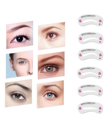 24 Eyebrow Stencil Templates Set - Reusable DIY Makeup Tool for Perfectly Shaped Eyebrows | Ugenbrau Care - Buy Online on GoSupps.com