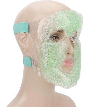 Gel Beads Cooling Face Relieve Fatigue Improve Skin Healthy Reusable Adjustable Cold Face Eye for Head for Arms for Back (Green) - Buy Online on GoSupps.com