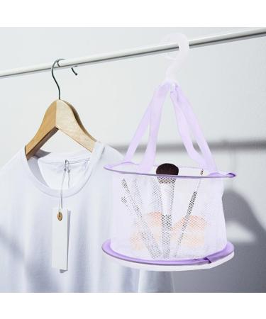 Hanging Mesh Basket Dryer for Makeup Brushes | Foldable Cleaning Rack & Drying Solution for Sponges & Puffs (Purple - Buy Online on GoSupps.com
