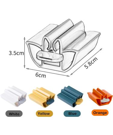 2 Pack A&H Zhier Square Plastic Toothpaste Squeezer - Tube Cleanser Saver & Holder - Yellow - Buy Online on GoSupps.com