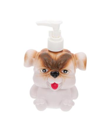 Housoutil 1pc Puppy Lotion Bottle Eye Patches for Adults Pressing Sub Bottle Liquid Dispenser Plastic Containers Lip Gloss Container Body Storage Child Pump Bottle Melamine White