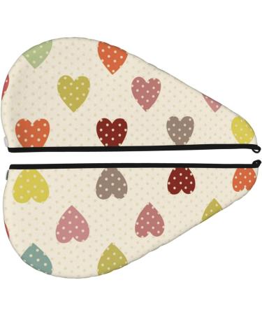 Microfiber Hair Drying Cap - Heart Polka Dot Soft Absorbent Towel Wrap for Quick Drying Curly Long & Thick Hair - Buy Online on GoSupps.com