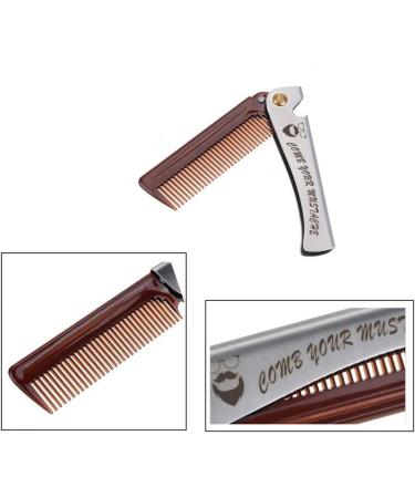 Stainless Steel Hair and Beard Comb for Men - Pocket-Sized Moustache Shaping Tool - Buy Online on GoSupps.com