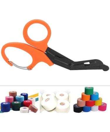 InsGB Medical Scissors - 5.5 Black & Orange Emergency Room Scissors for Nurses | Perfect for Home Surgery - Buy Online on GoSupps.com