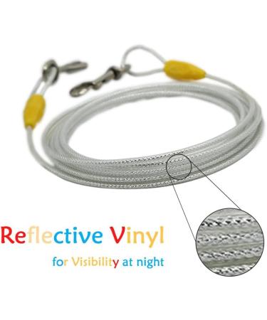 Petest Reflective Lead for Large Dogs - 4.5m (15ft) Yellow & Silver Supports up to 90lbs (40.8kg) - Ideal for Safe Outdoor Adventures - Buy Online on GoSupps.com