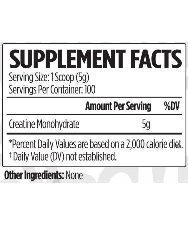 VMI Sports Creatine Monohydrate Powder - Unflavored Muscle Mass & Strength (500g) - 5g per Serving - Boost Size & Power - Buy Online on GoSupps.com