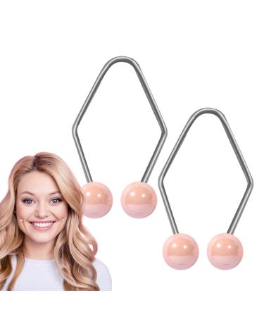 Trainer Facial muscle trainer for a beautiful hollow smile Cheek Lifting Beauty Tool for working sleeping reading typing studying Pink