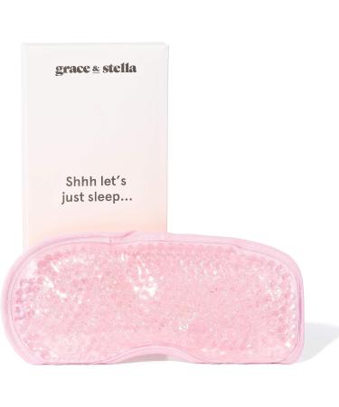Eye Mask - Reusable Microwavable & Freezable Eye Compress Gel Mask with Adjustable Strap for Puffy & Tired Eyes by Grace & Stella - Buy Online on GoSupps.com