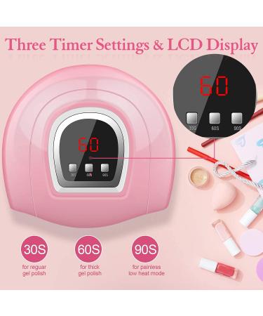 54W LED Nail Lamp Professional Dryer with Timer/Sensor/LCD - Portable & Suitable for Fingernails/Toenails - Home & Salon - Buy Online on GoSupps.com