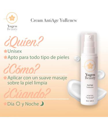  Yugen Beauty Anti-Wrinkle Face Cream for Women/Men with 7 Active Ingredients - YuRenew Anti-Aging Cream | Deep Wrinkle Filler | Firming Day Cream for Face Neck and D collet | Yugen - Buy Online on GoSupps.com