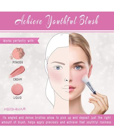 Keshima Angled Blush Brush/Bronzer Brush - for Flawless Contour, Blush, and Bronzer Application - Buy Online on GoSupps.com