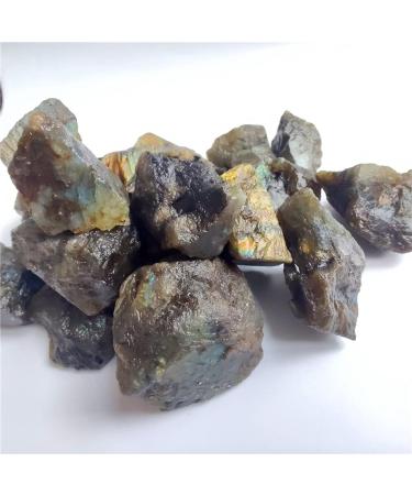 Natural Labradorite Stone Rough Specimen Moonstone Crystal Stone Handicraft Decorate Stones - (Color: 1000g Size: 2-5cm) Home Goods - Buy Online on GoSupps.com