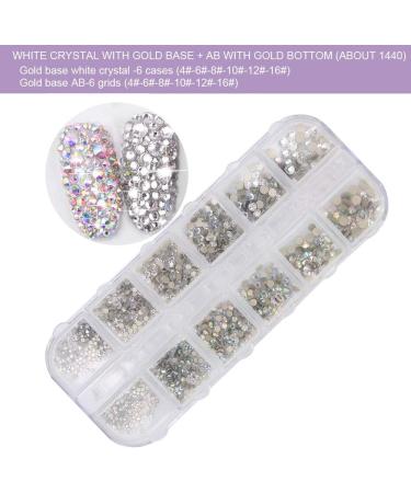 Nail Art Rhinestones ANGGREK Nail Art AB Crystal Rhinestones Colorful Flatback Glass Nail Decoration DIY Manicure Accessory(1#) - Buy Online on GoSupps.com